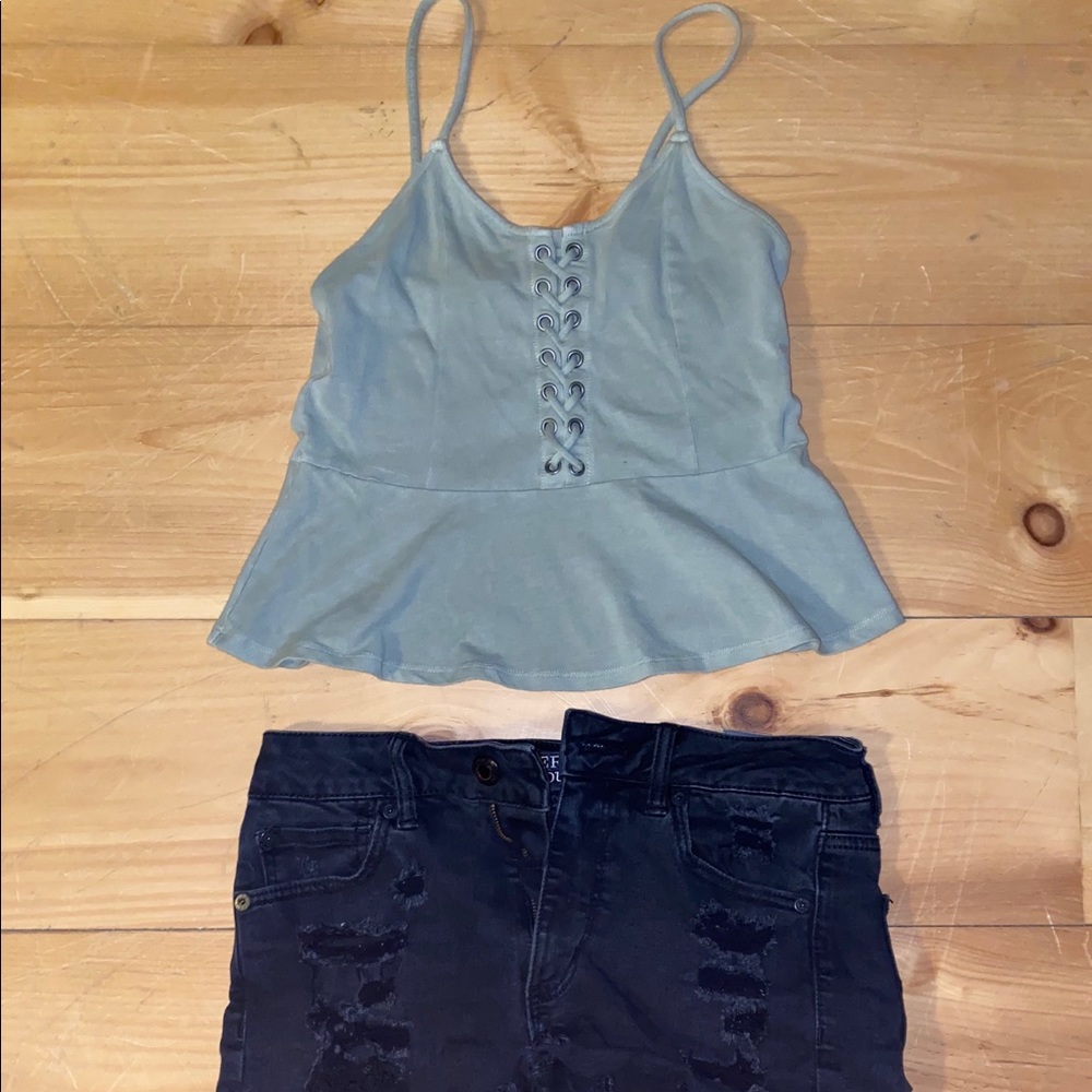 Green American Eagle top
